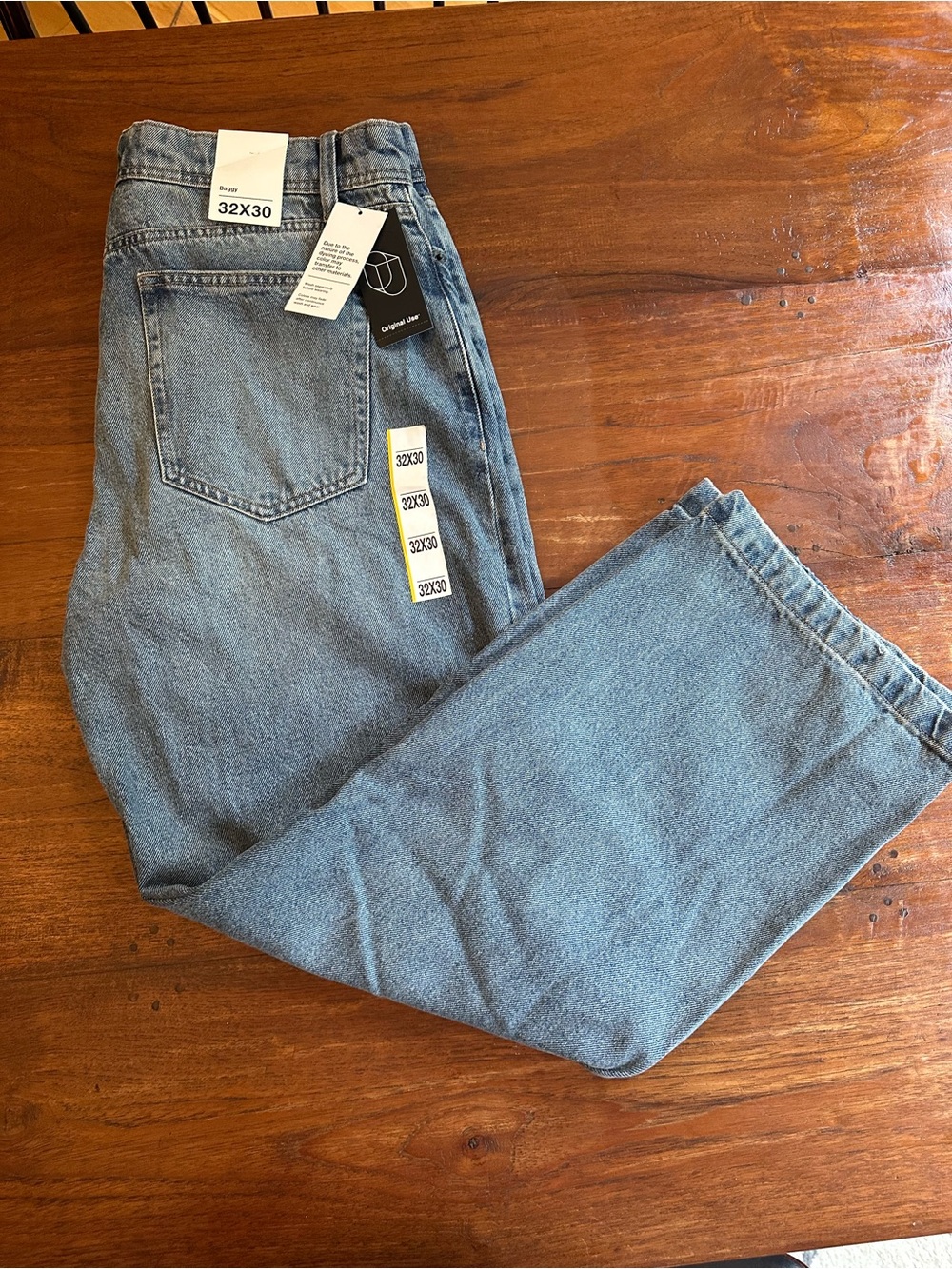 New Men’s ORIGINAL USE Baggy Denim Jeans Size 32x30